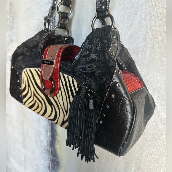 SHARIF STUDIO Pony Hair Baguette Satchel